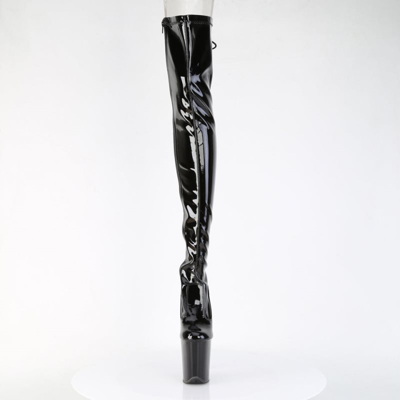 Pleaser Flamingo-3850 Hoge Hakken Dames Zwart | UMGHV-BE