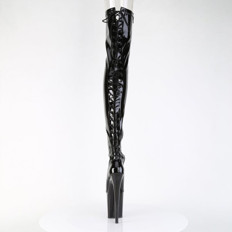 Pleaser Flamingo-3850 Hoge Hakken Dames Zwart | UMGHV-BE