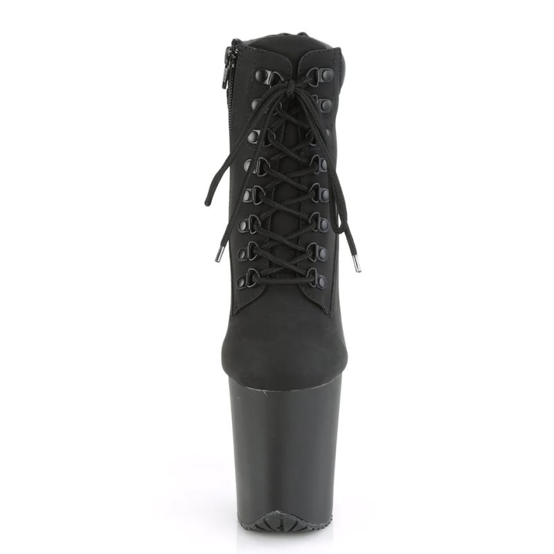 Pleaser Flamingo-800TL-02 Vegan Leather Laarzen Dames Zwart | SYHBN-BE