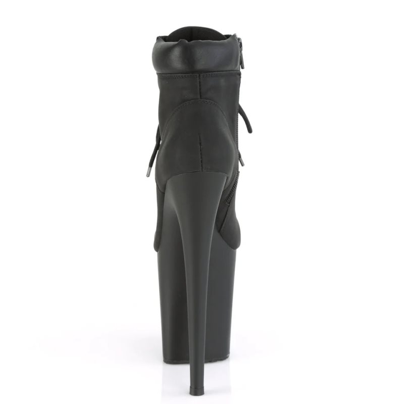 Pleaser Flamingo-800TL-02 Vegan Leather Laarzen Dames Zwart | SYHBN-BE