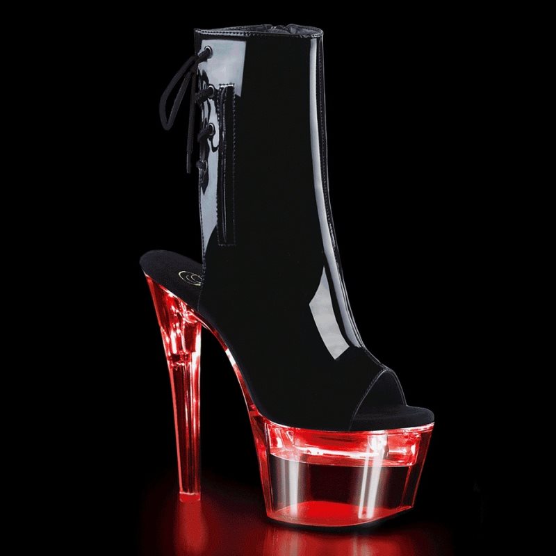 Pleaser Flashdance-1018-7 Laarzen Dames Zwart | WAOLC-BE