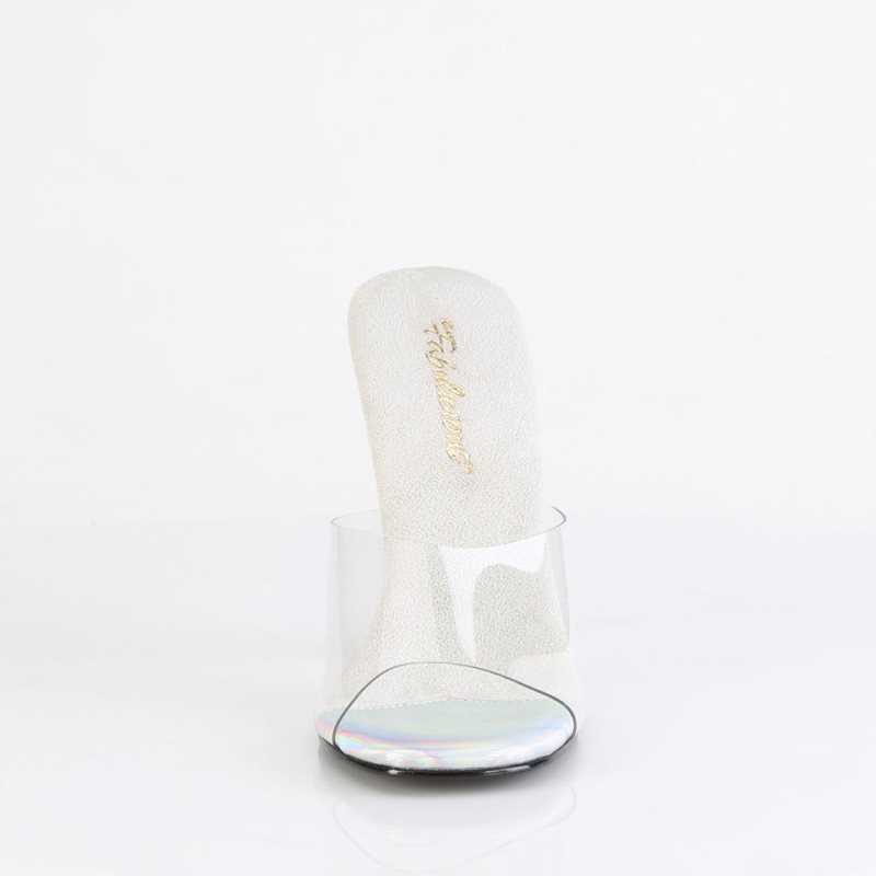 Pleaser Gala-01DML Badslippers Dames Zilver | QJDTZ-BE