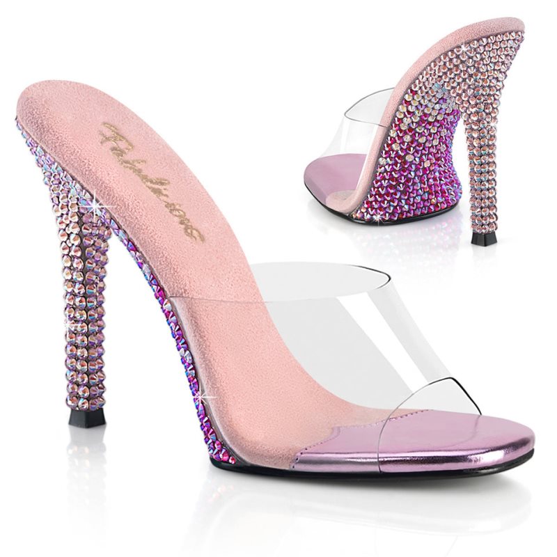 Pleaser Gala-01DMM Badslippers Dames Roze | QHSZO-BE