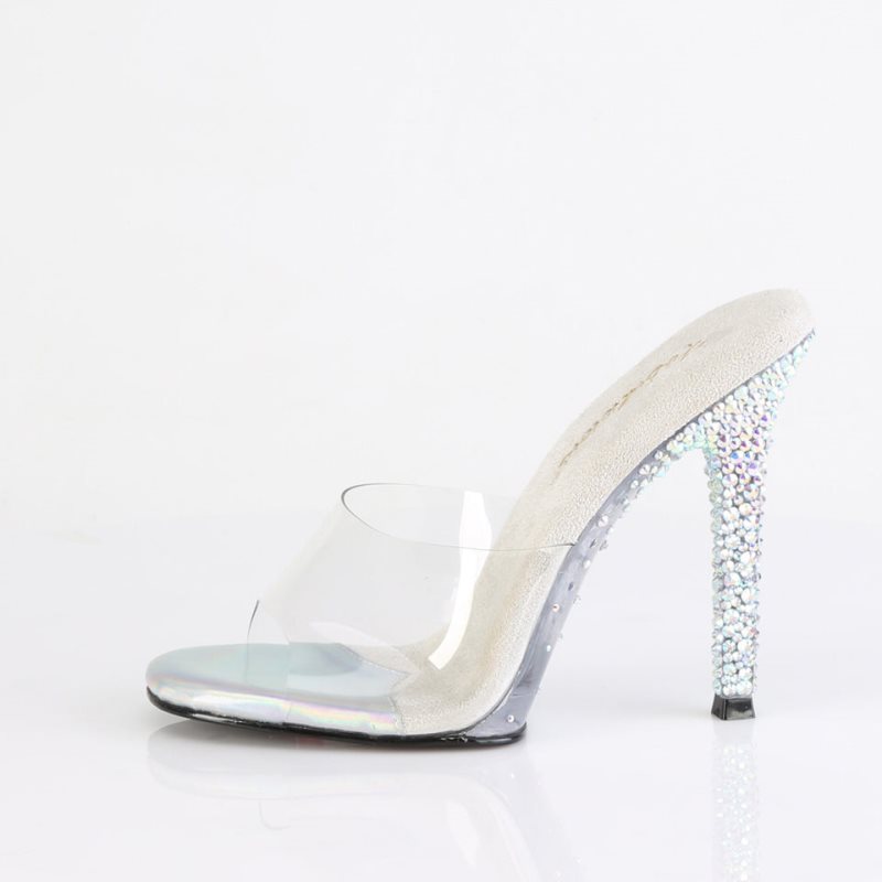 Pleaser Gala-01DSP Badslippers Dames Zilver | KSIMC-BE