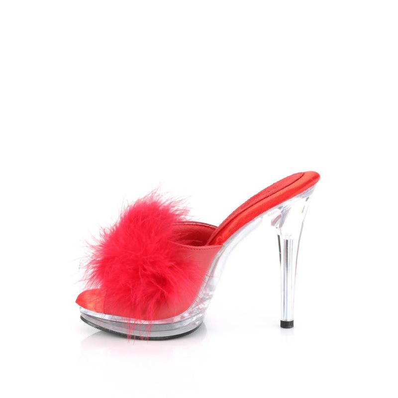 Pleaser Glory-501F-8 Badslippers Dames Rood | TGUAW-BE