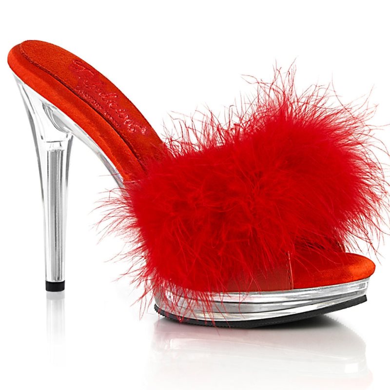 Pleaser Glory-501F-8 Badslippers Dames Rood | TGUAW-BE