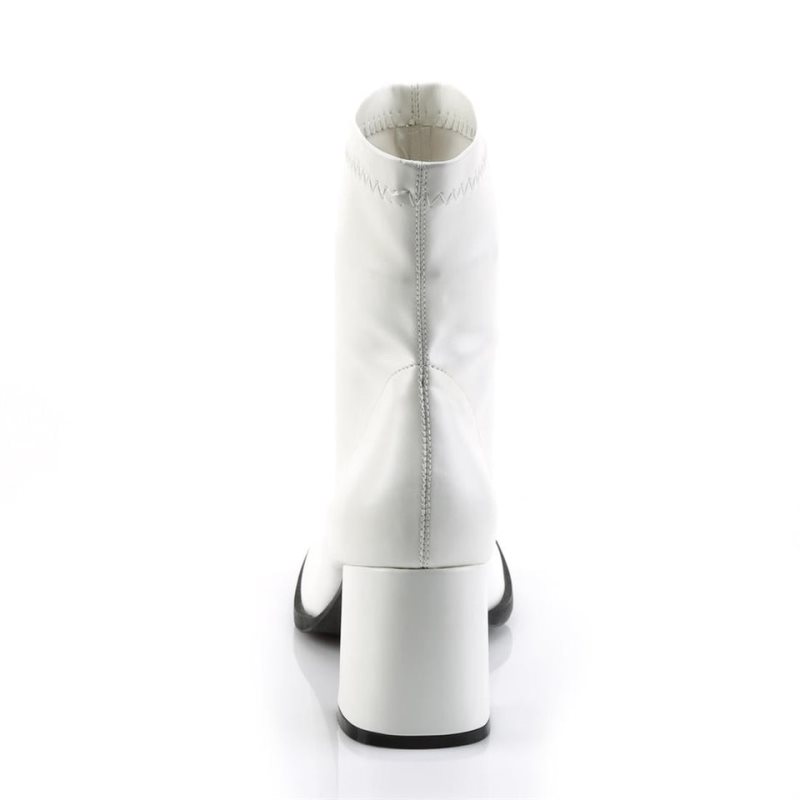 Pleaser Gogo-150 Vegan Leather Laarzen Dames Wit | BCXKE-BE