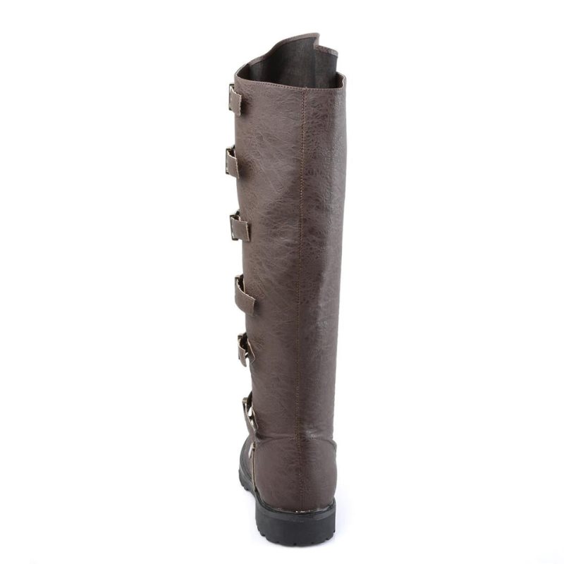 Pleaser Gotham-110 Knie Laarzen Heren Bruin | XROCK-BE