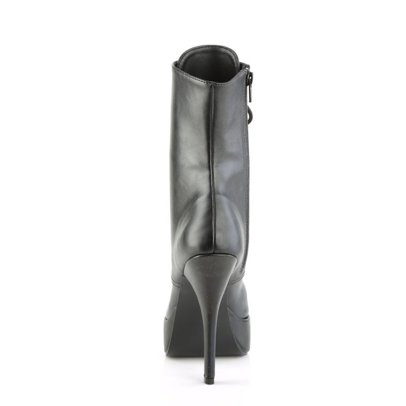 Pleaser Indulge-1020 Vegan Leather Laarzen Dames Zwart | HISLF-BE