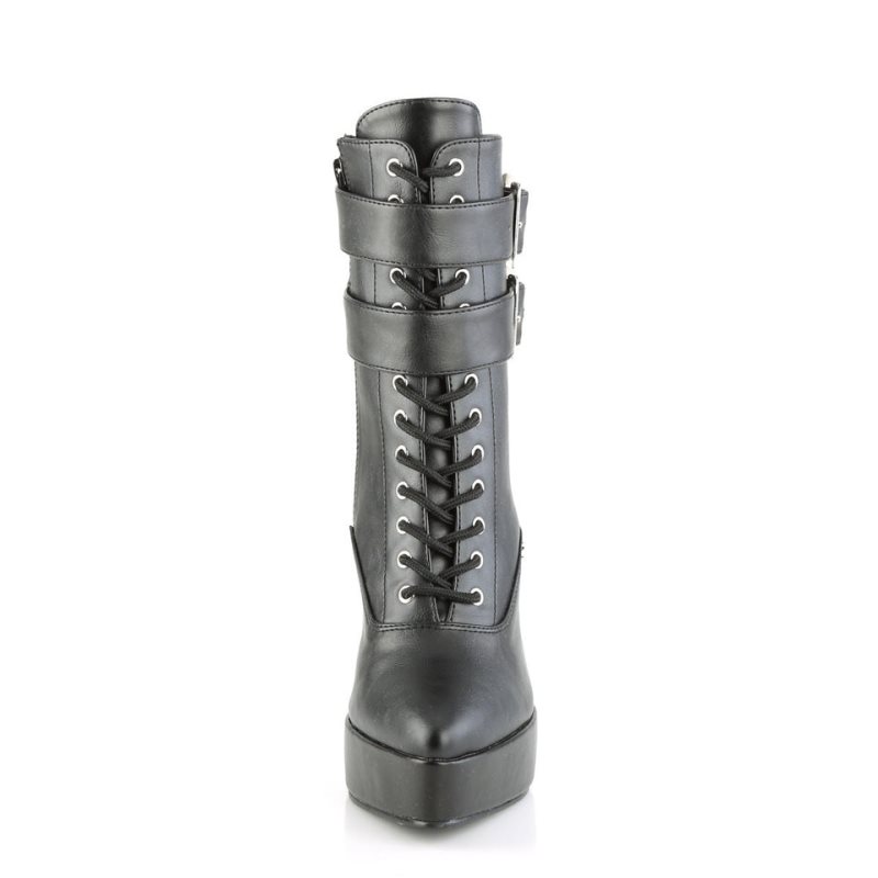 Pleaser Indulge-1026 Vegan Leather Laarzen Dames Zwart | LXPQW-BE