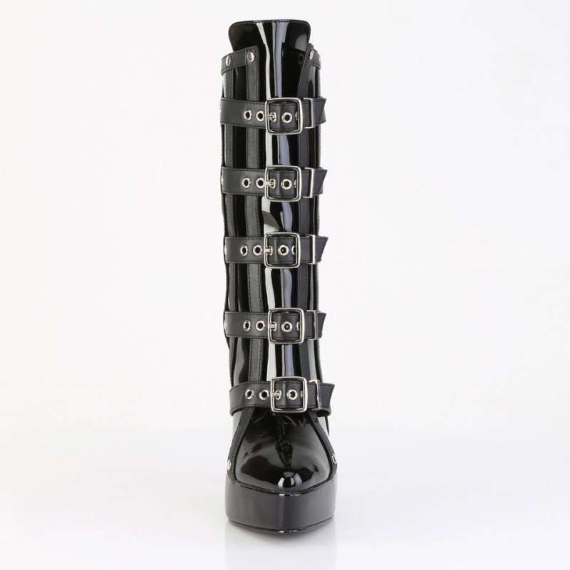 Pleaser Indulge-1038 Laarzen Dames Zwart | WTSMC-BE