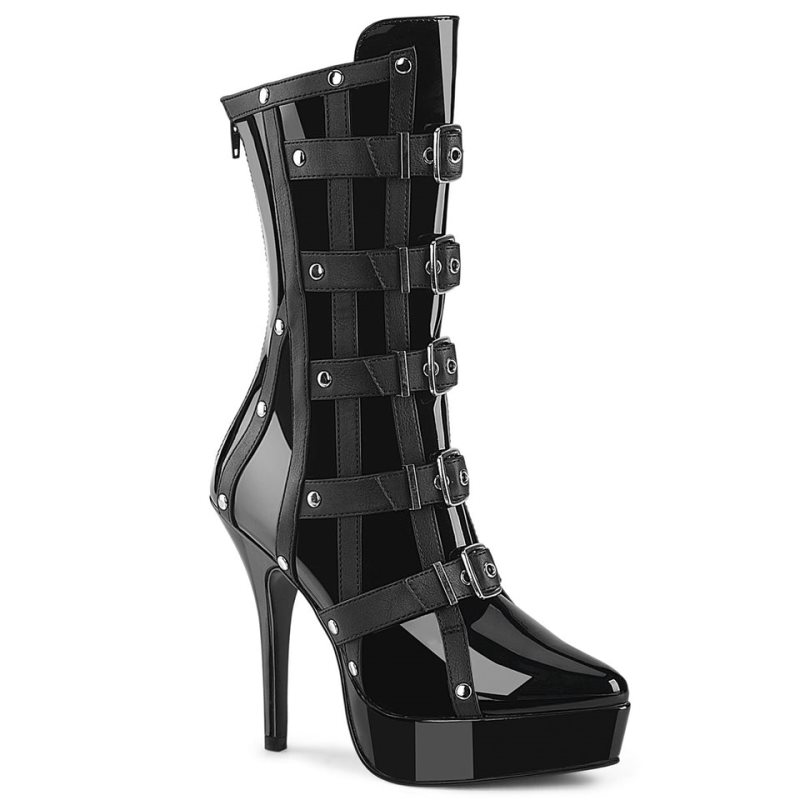 Pleaser Indulge-1038 Laarzen Dames Zwart | WTSMC-BE