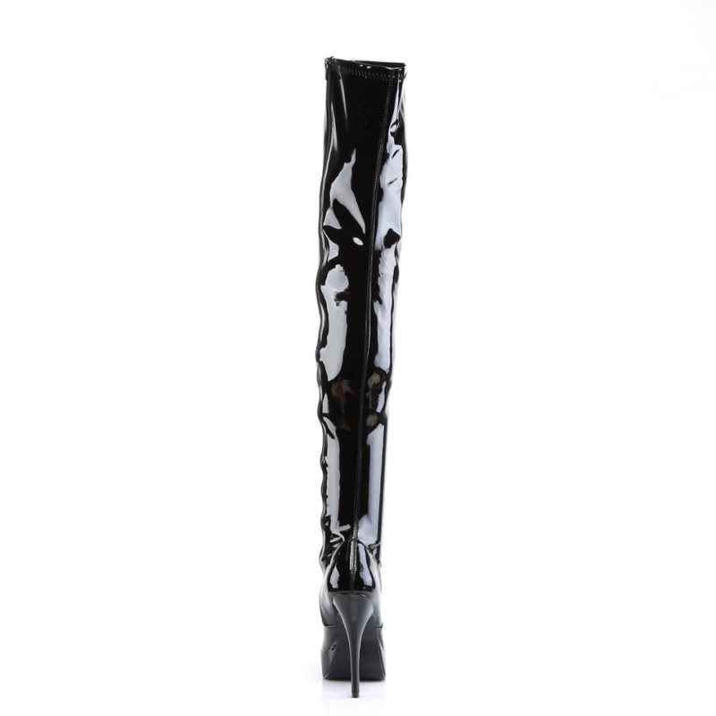 Pleaser Indulge-3000 Hoge Hakken Dames Zwart | BERZS-BE