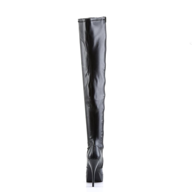 Pleaser Indulge-3000 Vegan Leather Hoge Hakken Dames Zwart | RYUXS-BE