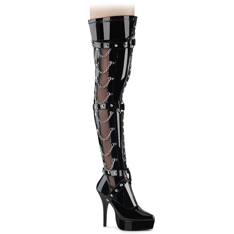 Pleaser Indulge-3026 Hoge Hakken Dames Zwart | ZRDKV-BE