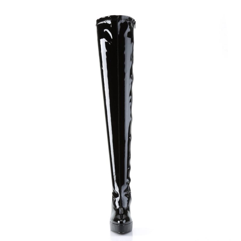 Pleaser Indulge-3063 Hoge Hakken Dames Zwart | ULVMI-BE