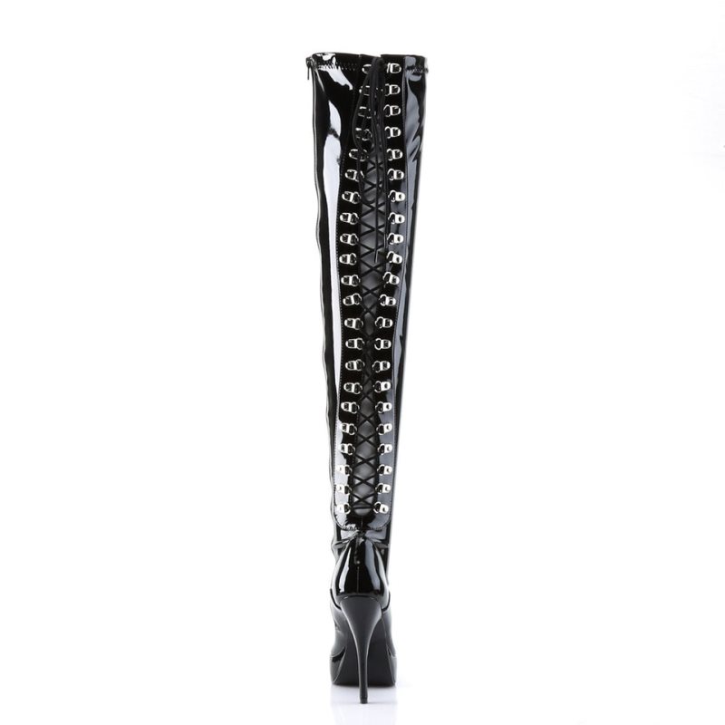 Pleaser Indulge-3063 Hoge Hakken Dames Zwart | ULVMI-BE