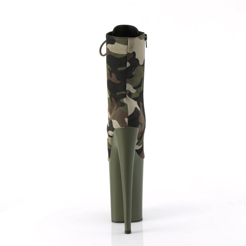 Pleaser Infinity-1020CAMO Laarzen Dames Groen | LQMVC-BE