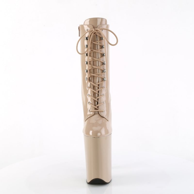 Pleaser Infinity-1020 Laarzen Dames Beige | NGVKL-BE