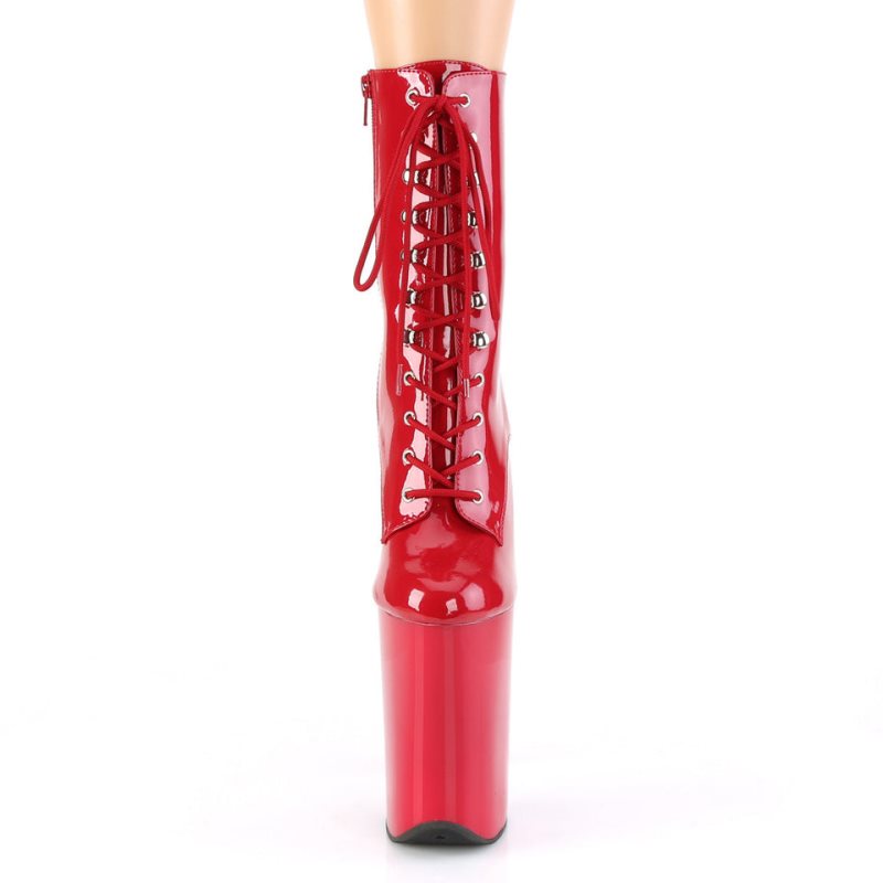 Pleaser Infinity-1020 Laarzen Dames Rood | LIUMX-BE