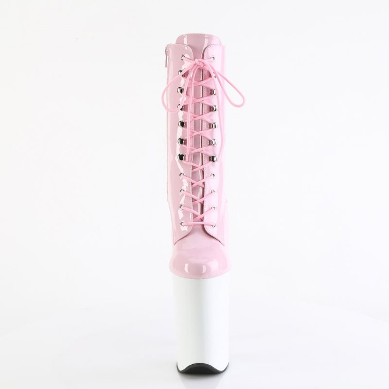 Pleaser Infinity-1020 Laarzen Dames Roze Wit | BIVSA-BE