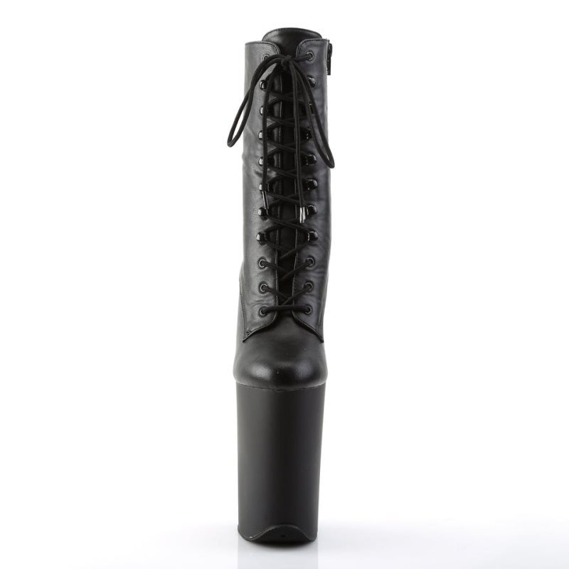 Pleaser Infinity-1020 Vegan Leather Laarzen Dames Zwart | LMZDH-BE
