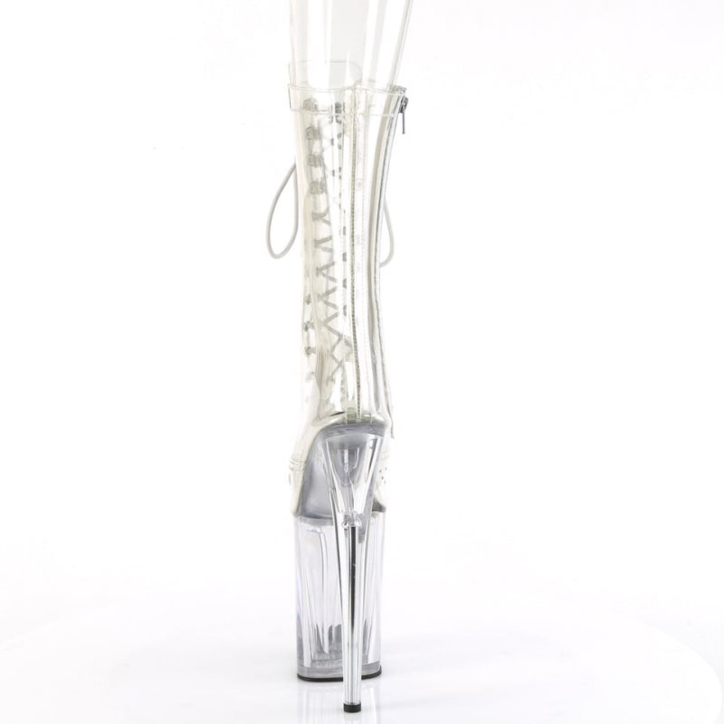 Pleaser Infinity-1050C Laarzen Dames Clear | MENAJ-BE