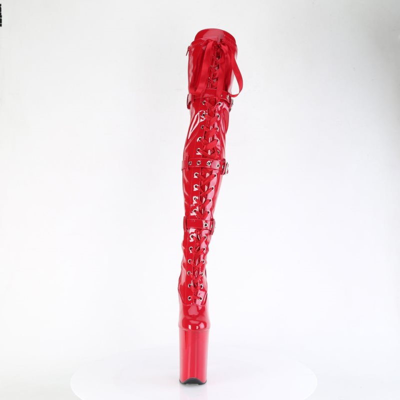 Pleaser Infinity-3028 Hoge Hakken Dames Rood | OKQTI-BE
