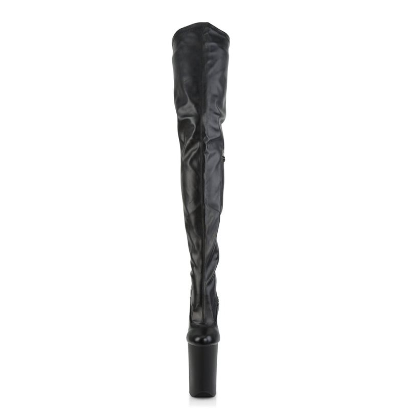 Pleaser Infinity-4000 Vegan Leather Hoge Hakken Dames Zwart | TGRIQ-BE