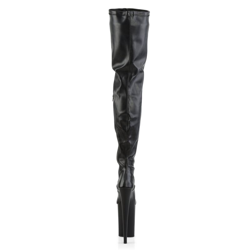 Pleaser Infinity-4000 Vegan Leather Hoge Hakken Dames Zwart | TGRIQ-BE