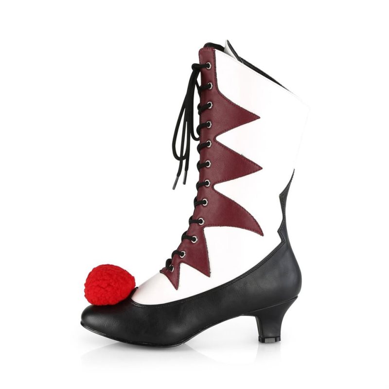 Pleaser It-120 Laarzen Dames Wit Bordeaux | LQTMU-BE