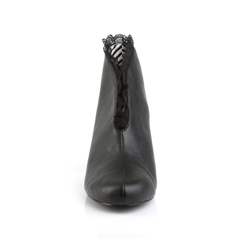 Pleaser Jenna-105 Vegan Leather Laarzen Dames Zwart | FPSIM-BE