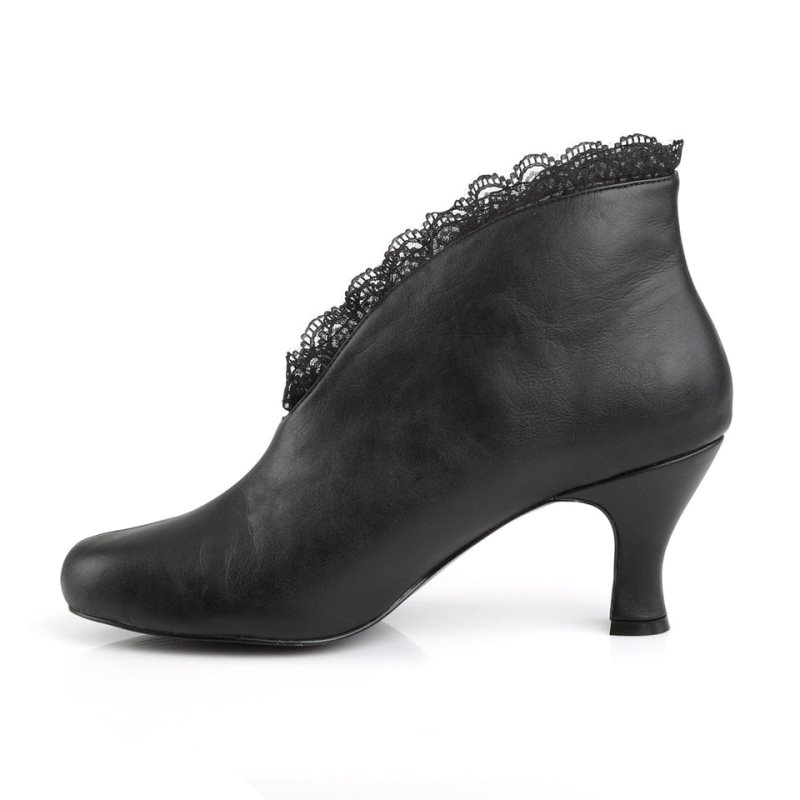 Pleaser Jenna-105 Vegan Leather Laarzen Dames Zwart | FPSIM-BE