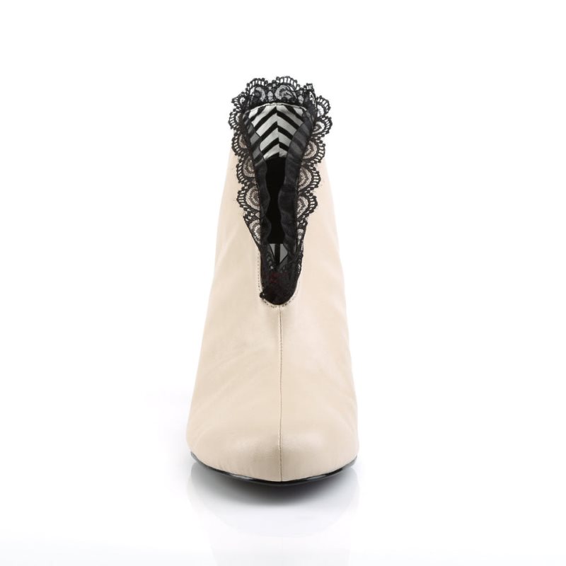Pleaser Jenna-105 Vegan Leather Laarzen Dames Wit | LWHDO-BE
