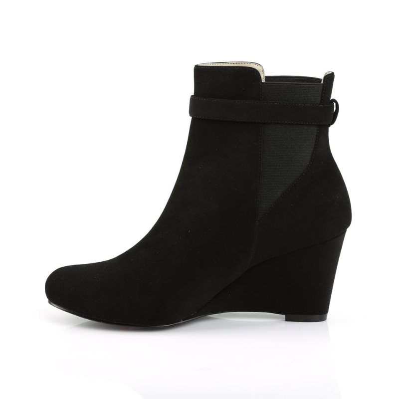 Pleaser Kimberly-102 Suede Laarzen Dames Zwart | CYEDK-BE