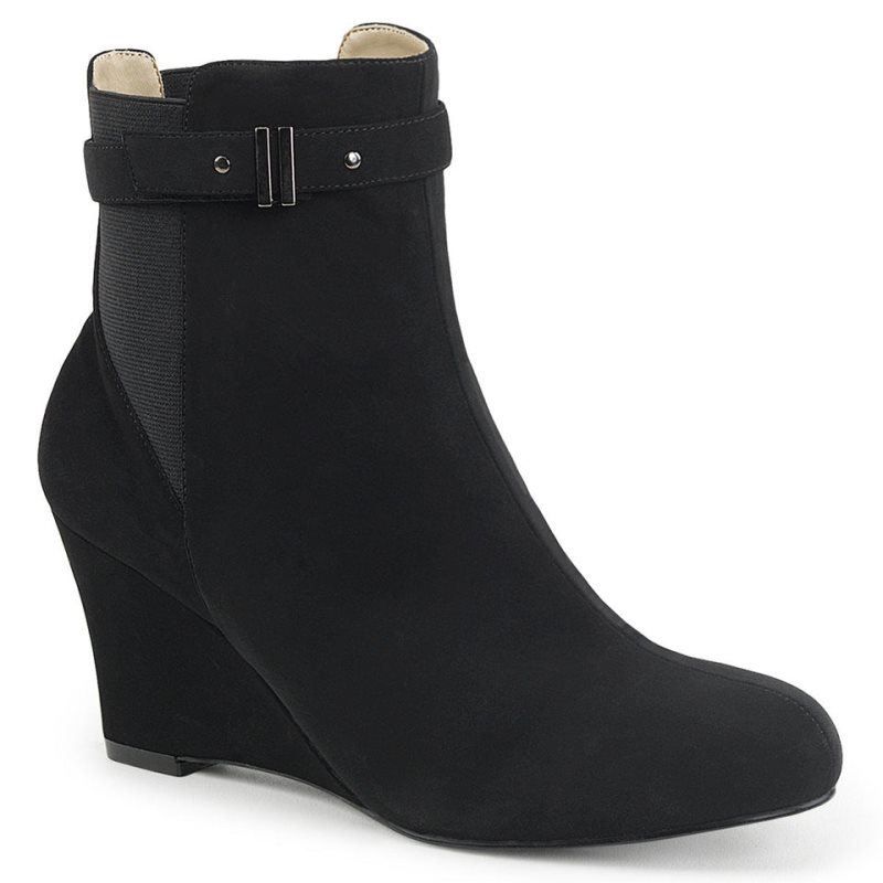Pleaser Kimberly-102 Suede Laarzen Dames Zwart | CYEDK-BE