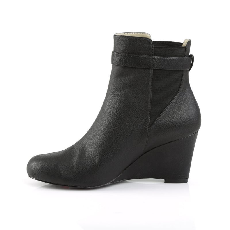 Pleaser Kimberly-102 Vegan Leather Laarzen Dames Zwart | PZUEO-BE