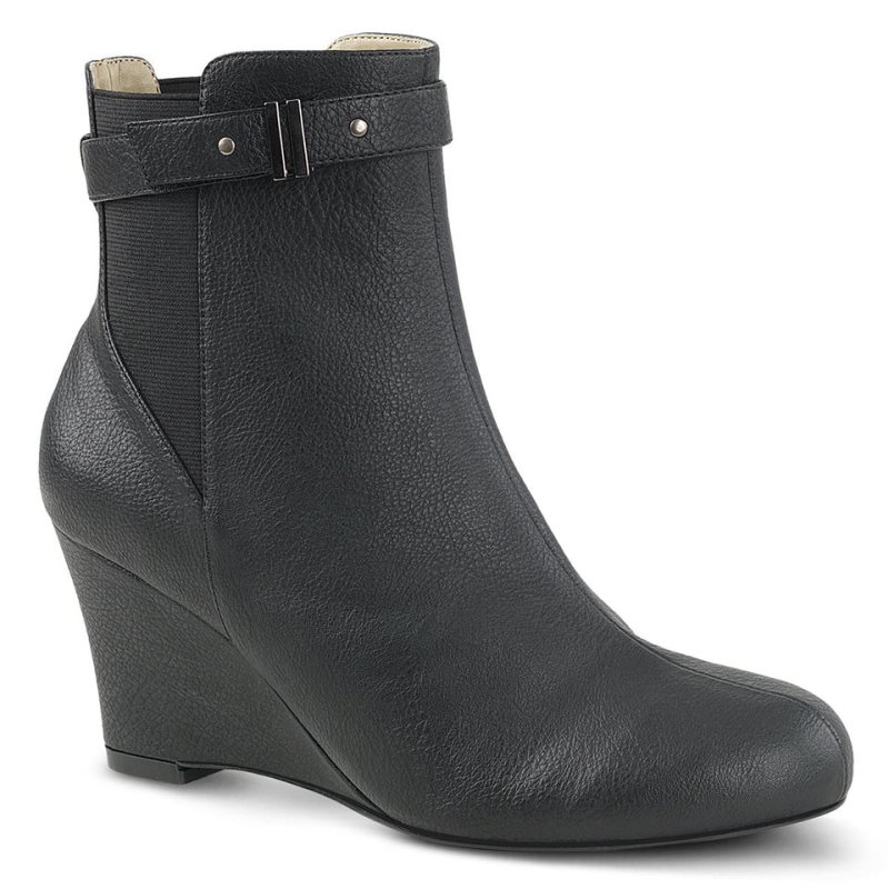 Pleaser Kimberly-102 Vegan Leather Laarzen Dames Zwart | PZUEO-BE