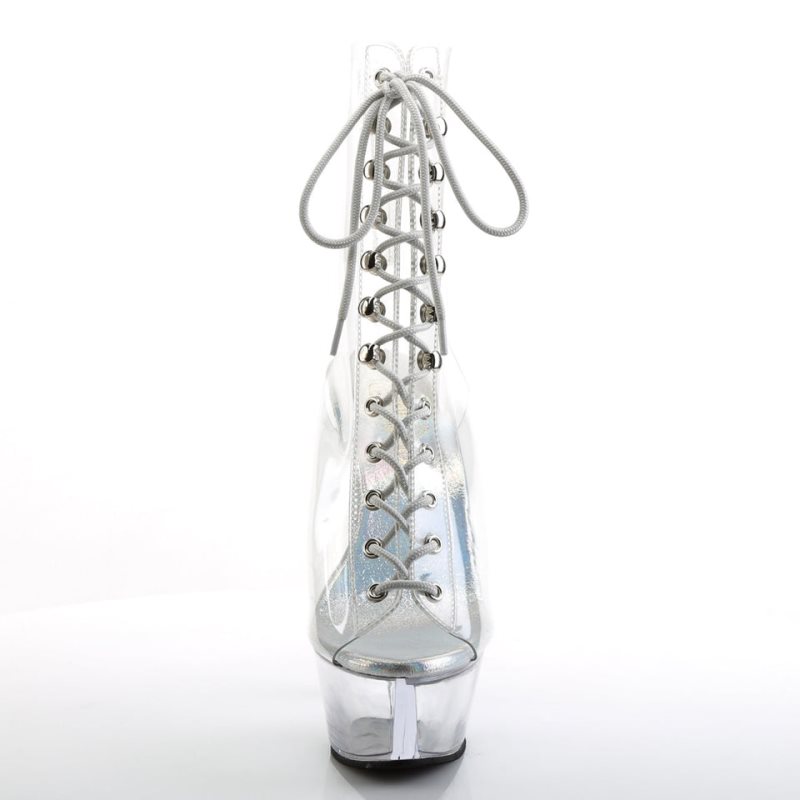 Pleaser Kiss-1016C Laarzen Dames Clear | VDAOK-BE