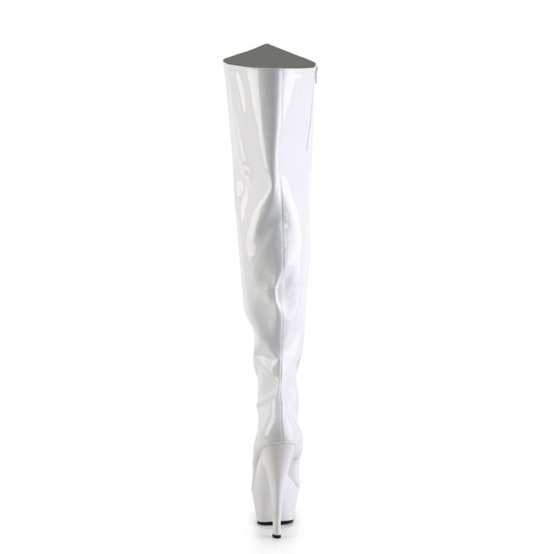 Pleaser Kiss-3010 Hoge Hakken Dames Wit | PCLTX-BE