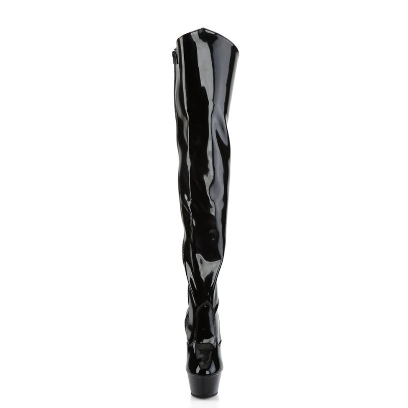 Pleaser Kiss-3010 Hoge Hakken Dames Zwart | TALHX-BE