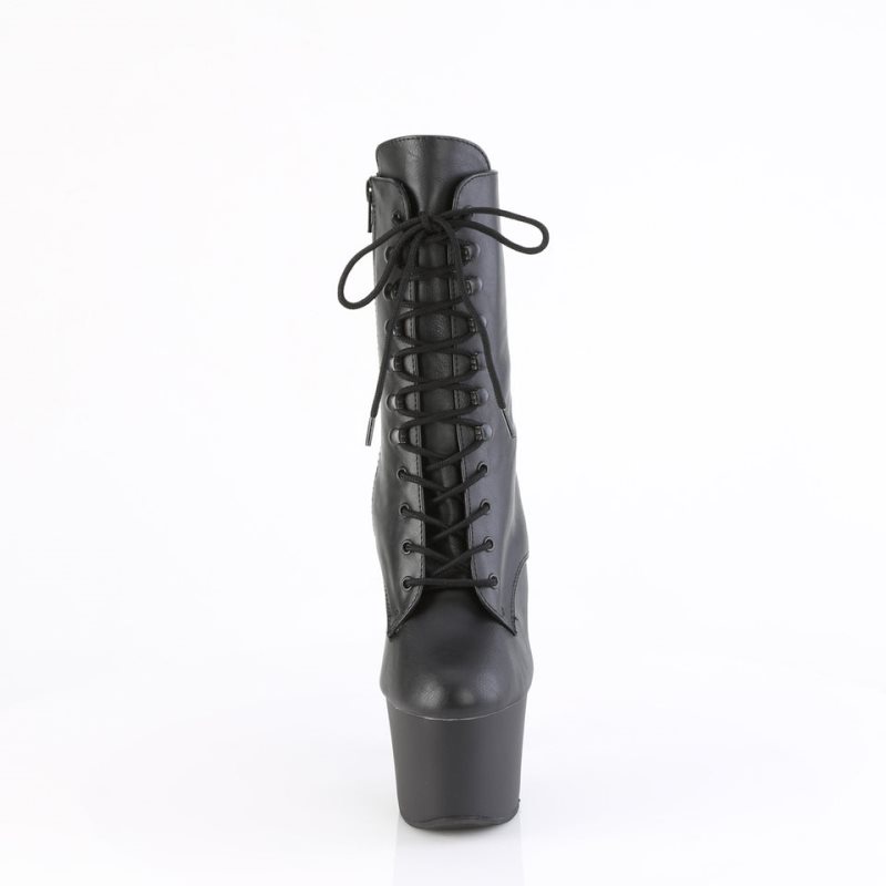 Pleaser Knucks-1020 Vegan Leather Laarzen Dames Zwart | IOPXC-BE