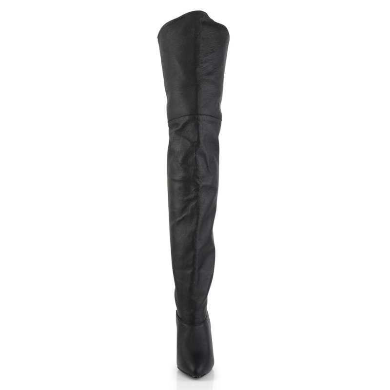 Pleaser Legend-8868 Leather Hoge Hakken Dames Zwart | JULGE-BE