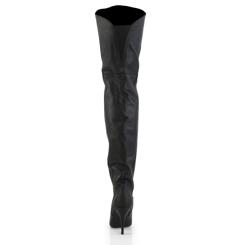 Pleaser Legend-8868 Leather Hoge Hakken Dames Zwart | JULGE-BE