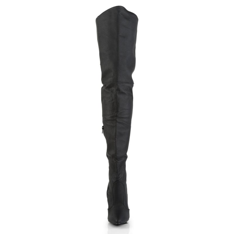 Pleaser Legend-8899 Leather Hoge Hakken Dames Zwart | EJUDM-BE