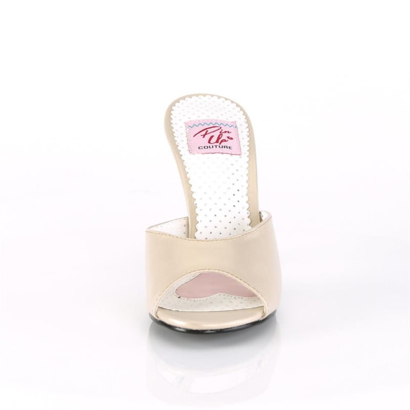 Pleaser Monroe-05 Badslippers Dames Goud | LWVGX-BE