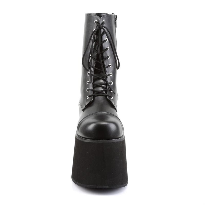 Pleaser Monster-10 Vegan Leather Enkellaarzen Dames Zwart | DYPMA-BE