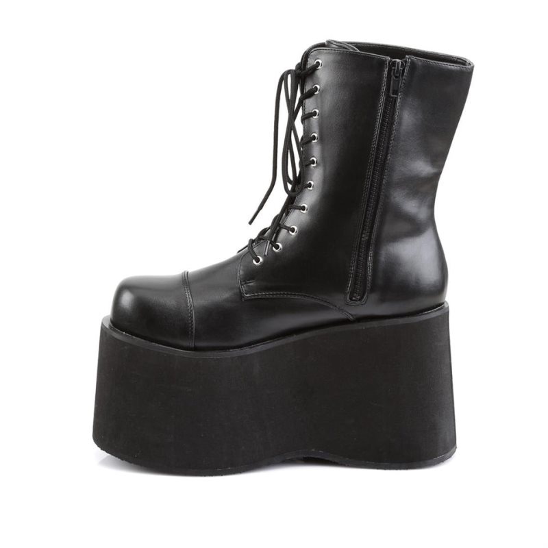 Pleaser Monster-10 Vegan Leather Enkellaarzen Dames Zwart | DYPMA-BE