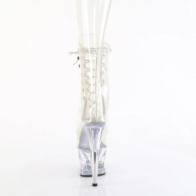 Pleaser Moon-1021C-DIA Laarzen Dames Clear | GXFZI-BE