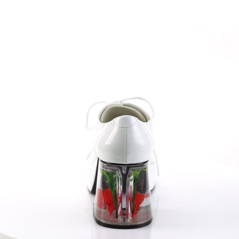 Pleaser Pimp-02 Enkellaarzen Heren Wit | SIOMF-BE